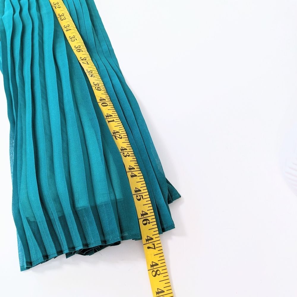 Ombre Green Banana Republic Knife Pleat Dress Tea length midi 6 Occasion Classic - Picture 8 of 8